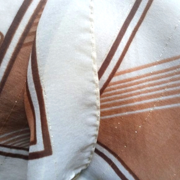 Christian Paris Scarf Gold Threads Tans Beige - Picture 5 of 7